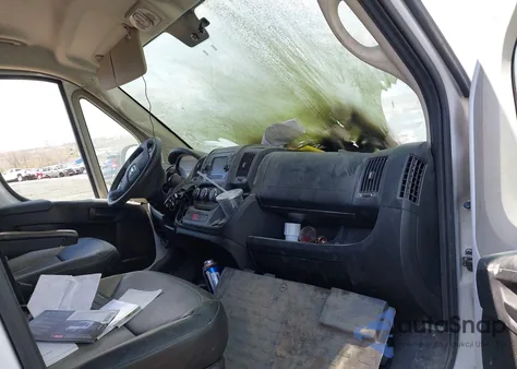 2019 Ram Promaster 1500 High Roof 136 Wb из США, поврежденный, VIN 3C6TRVBG9KE556707